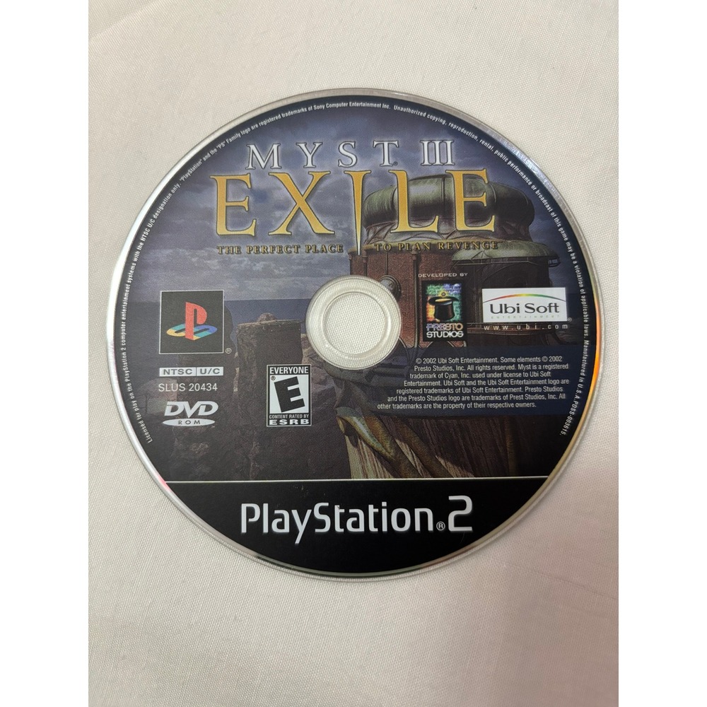 Myst III Exile The Perfect Place To Plan Revenge PlayStation‎ 2 PS2 Game Disc